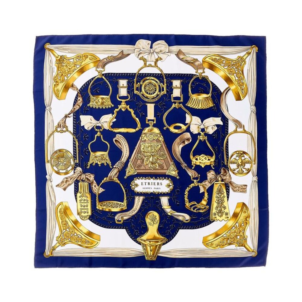 Hermès Étriers Françoise De La Perrière Scarf (Authentic Pre-Loved)